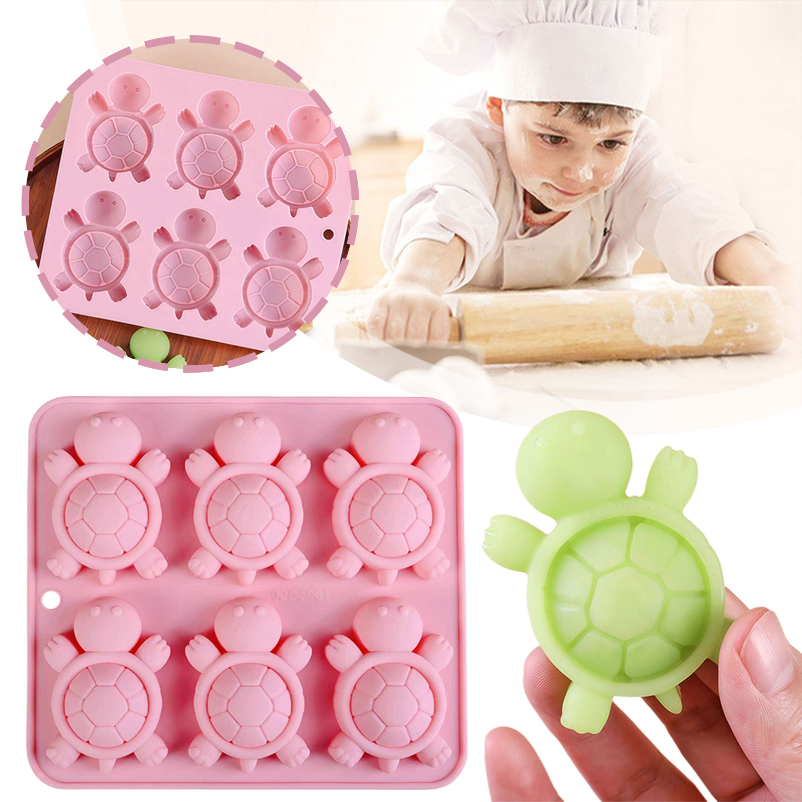 Turtles Ice Tray 3D Tortoises  - огляд і ціна Kitchen Appliances Baking