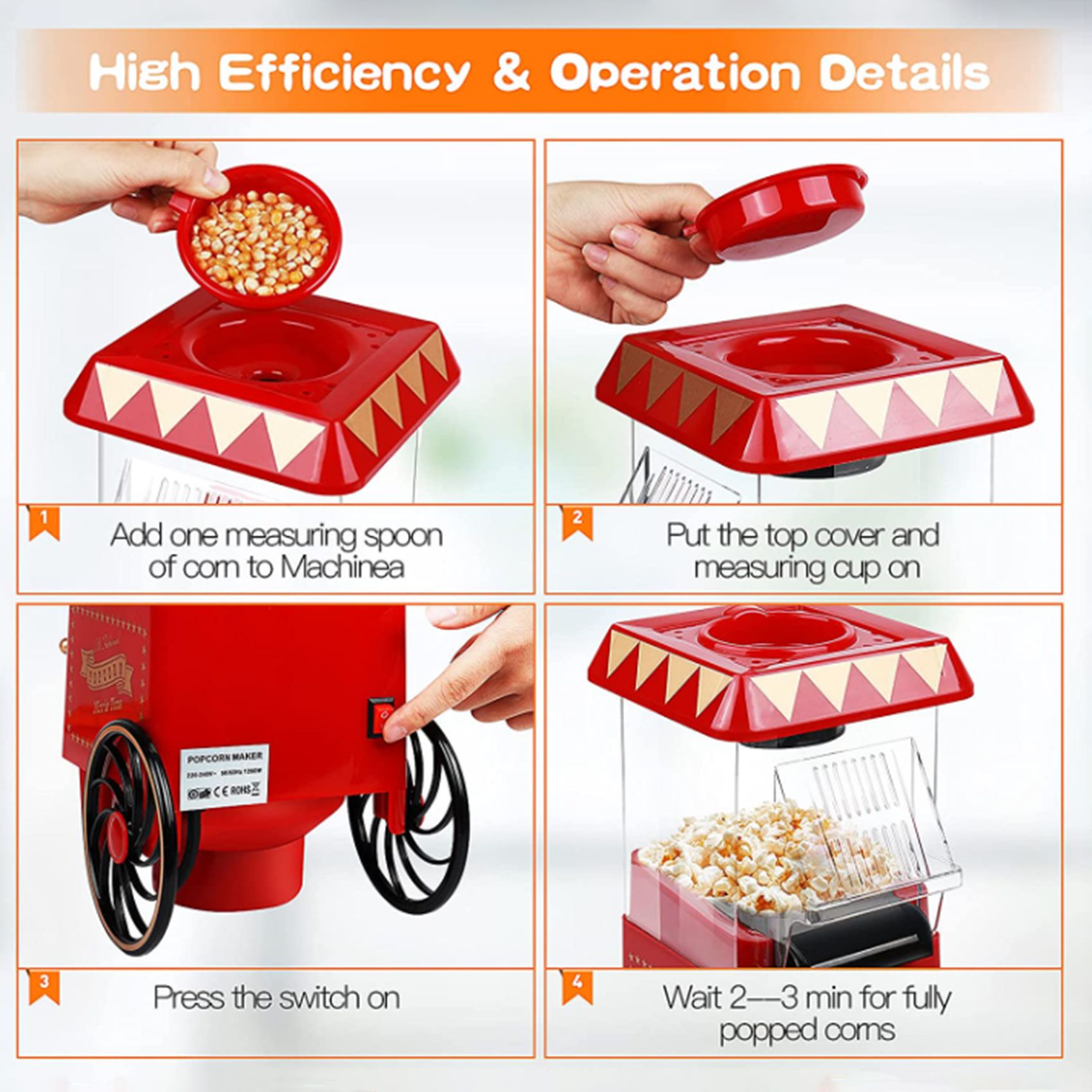 A69X-Popcorn Maker,Hot Air Pop - огляд і ціна Air Popcorn Maker