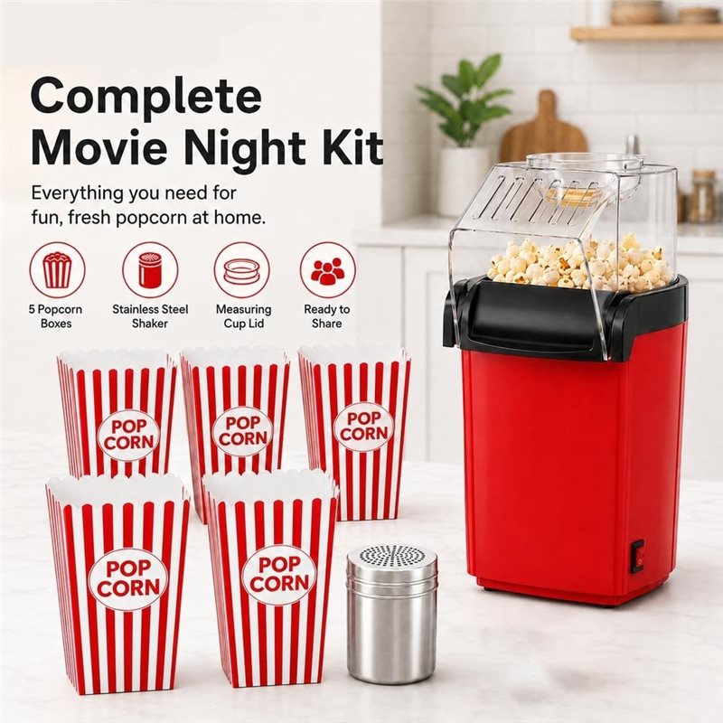 Hot Air Popcorn Maker With 5 P - огляд і ціна Air Popcorn Maker