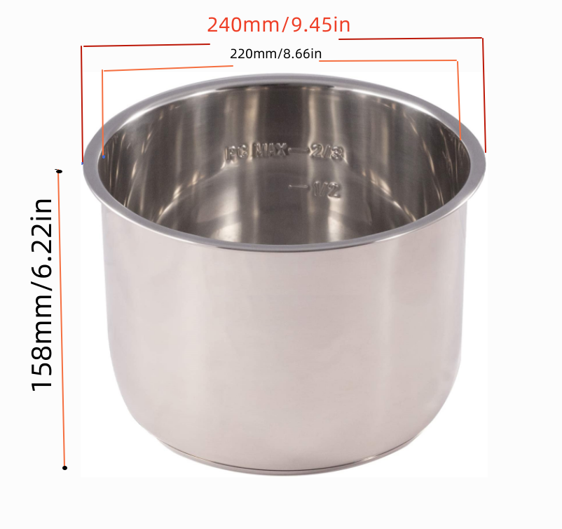 1pcs Stainless Steel Inner Coo - огляд і ціна Instant Pot Pressure Cooker